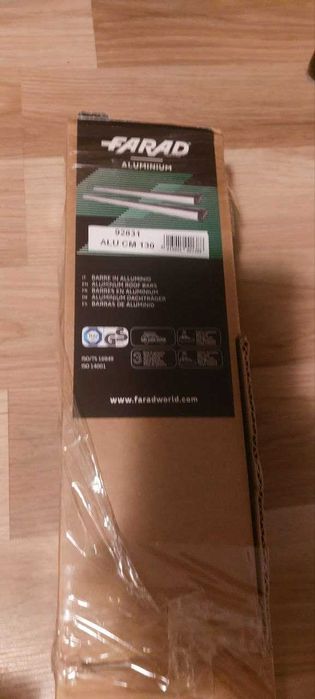 Aluminiowy bagażnik dachowy poprzeczki 130cm Farad