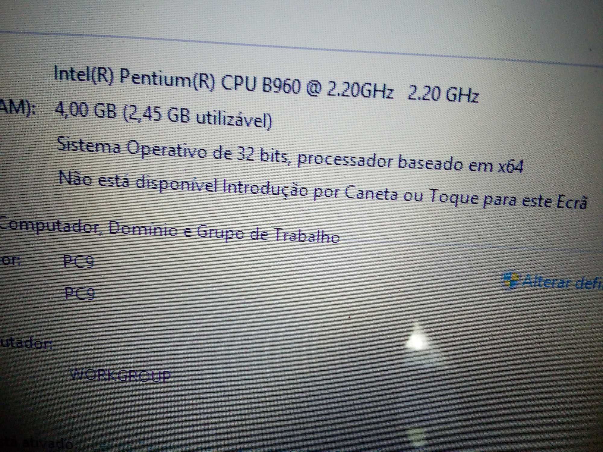 Portátil HP G6 a funcionar