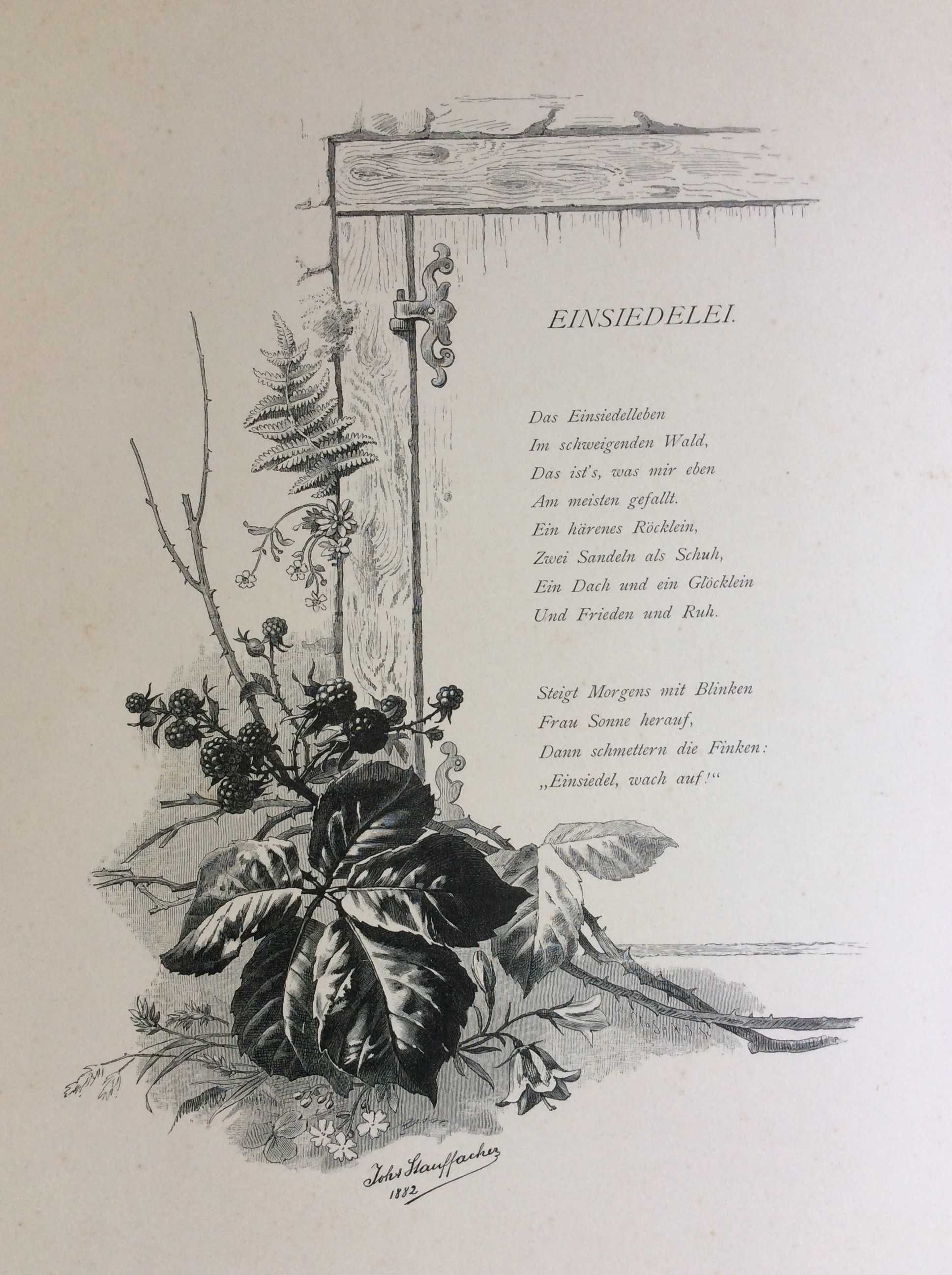 Poesia e botânica, dedicado aos Alpes. Ano 1882. Raro. Lote 6