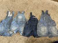 Шорты комбинезон джинсовые 6-9 месяцев
