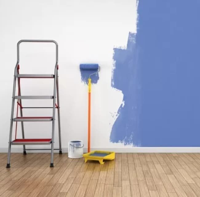 Pinturas e aplicação de papel parede