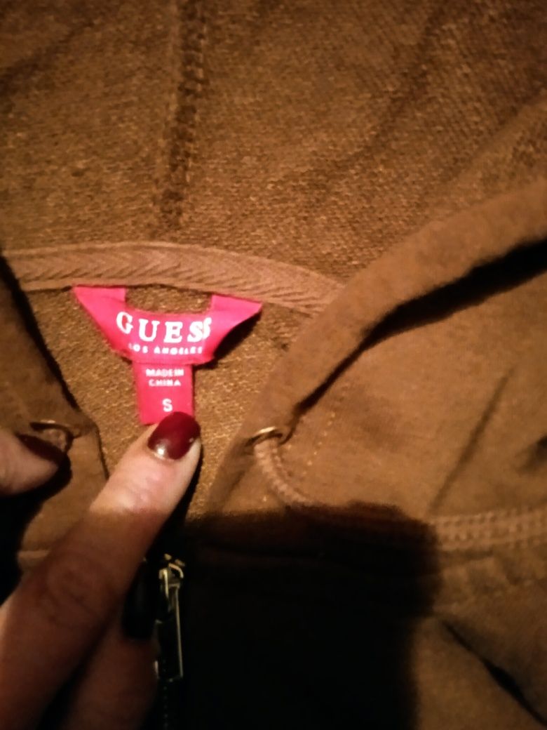 Bluza damska któtka z kapturem Guess,r. S