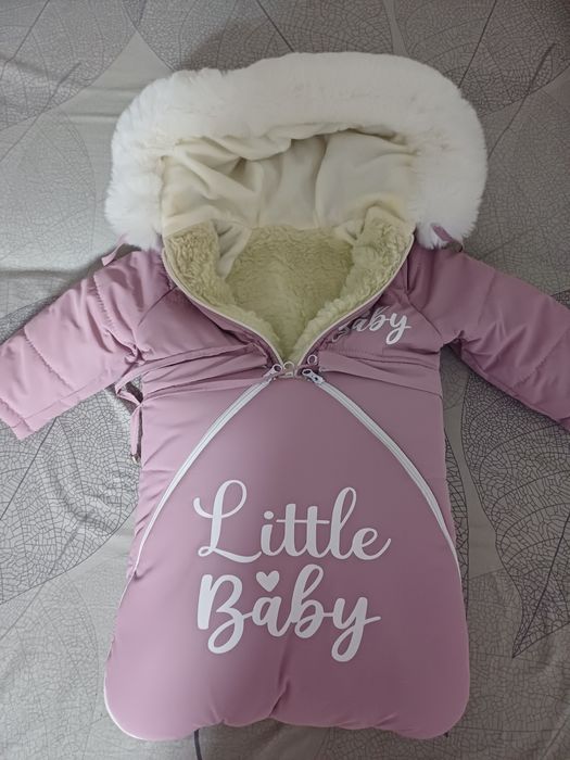 Зимовий дитячий комбінезон-трансформер 3в1 на овчині