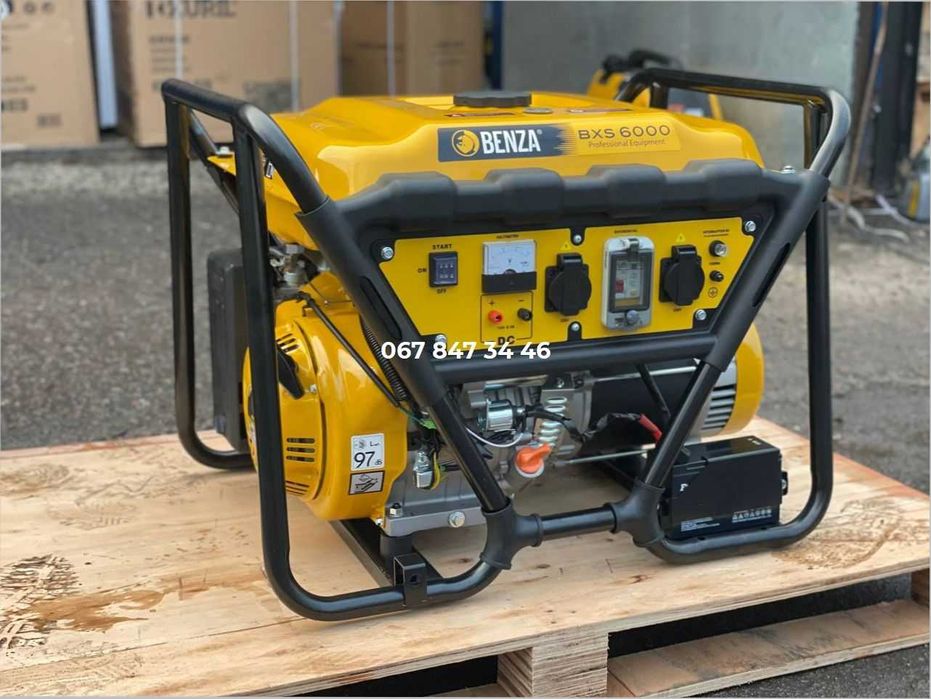 Генератор BENZA BX6000 AVR 6kW 230V з електростартером Бензин Іспанія