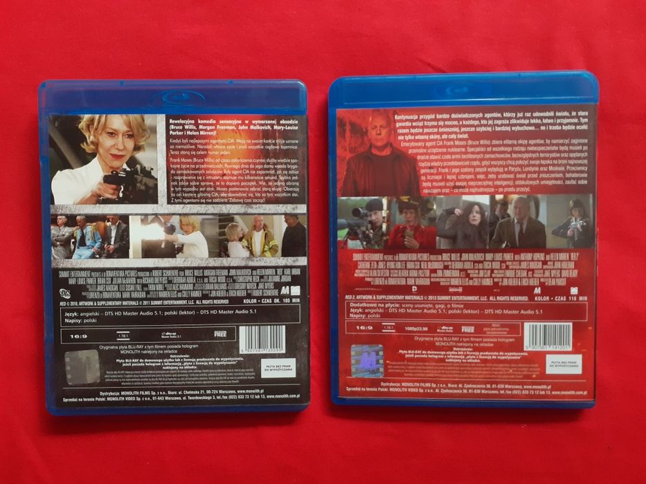 RED i RED 2 filmy blu-ray PL