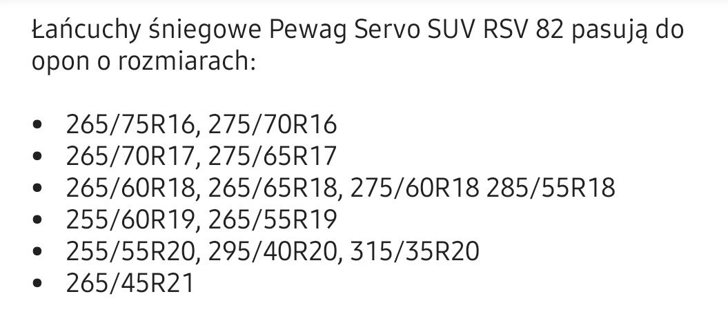 Łańcuchy śniegowe Pewag 82 KN RSV 82