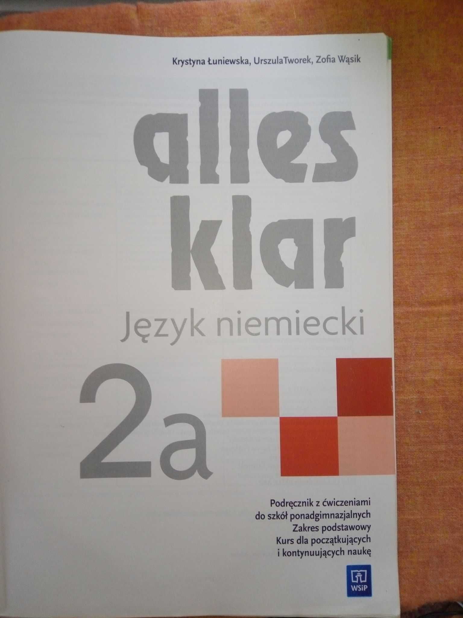 Alles Klar Język Niemiecki 2a - zakres podstawowy + płyta CD