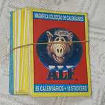 Magnífica Coleção de 69 Calendários e 18 stickers do Alf completo