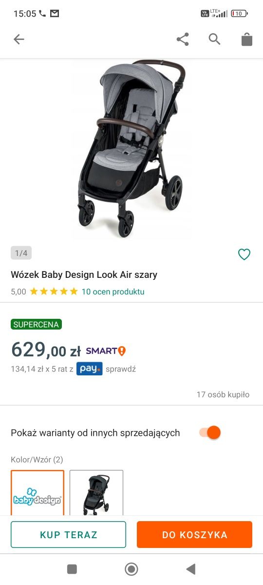 Wozek dziecięcy, spacerówka Baby Disign