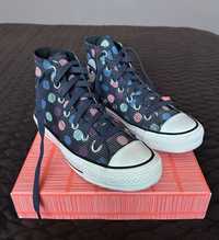 Trampki Converse Damskie 36 Szare w kropki Wysokie