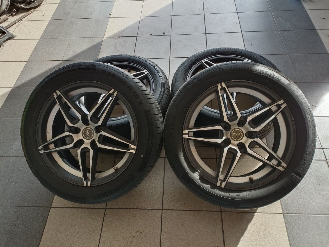 Koła Alufelgi 18" 5x112 VW Mercedes 225/50R18 Continental 2018r