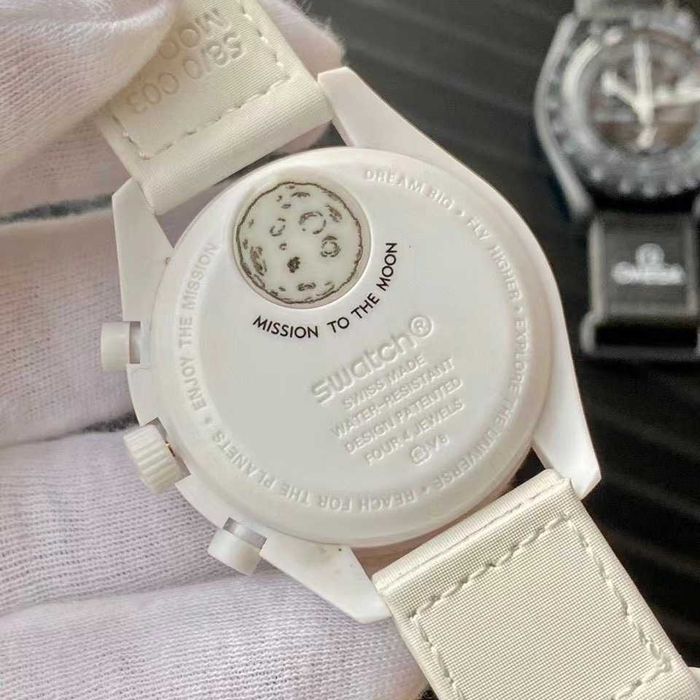 Zegarek Omega Swatch Biały Snoopy SO33W700 - dobry stan, ładny