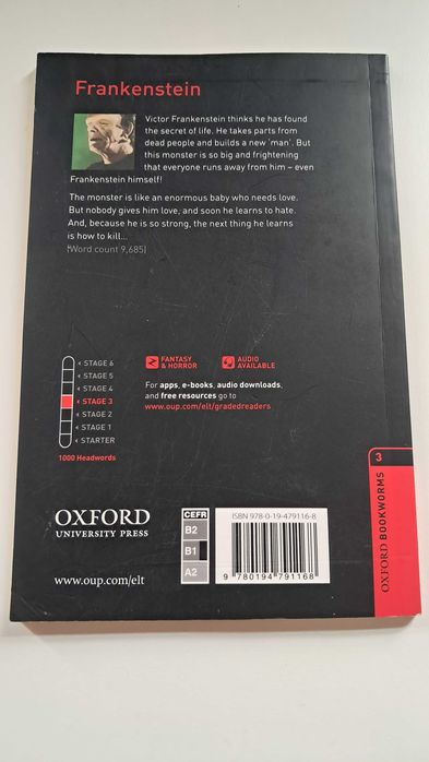Oxford Bookworms Library Level 3 – Frankenstein (Mary Shelley)