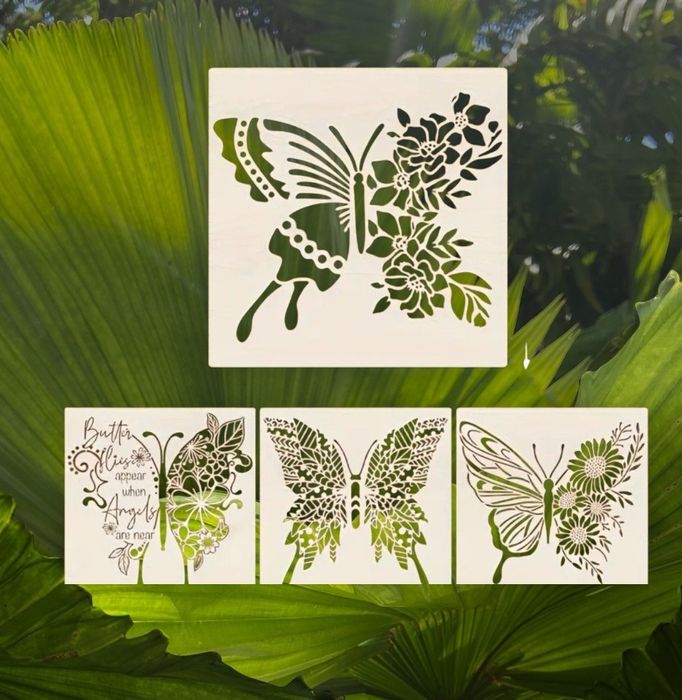 Zestaw 4szt Szablonów,  malarski, DIY, crapbookingu, tynk ozdobny