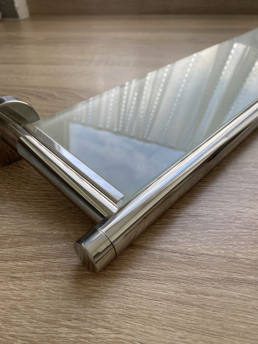 Nowa szklana półka lazienkowa wanna prysznic szklana metal