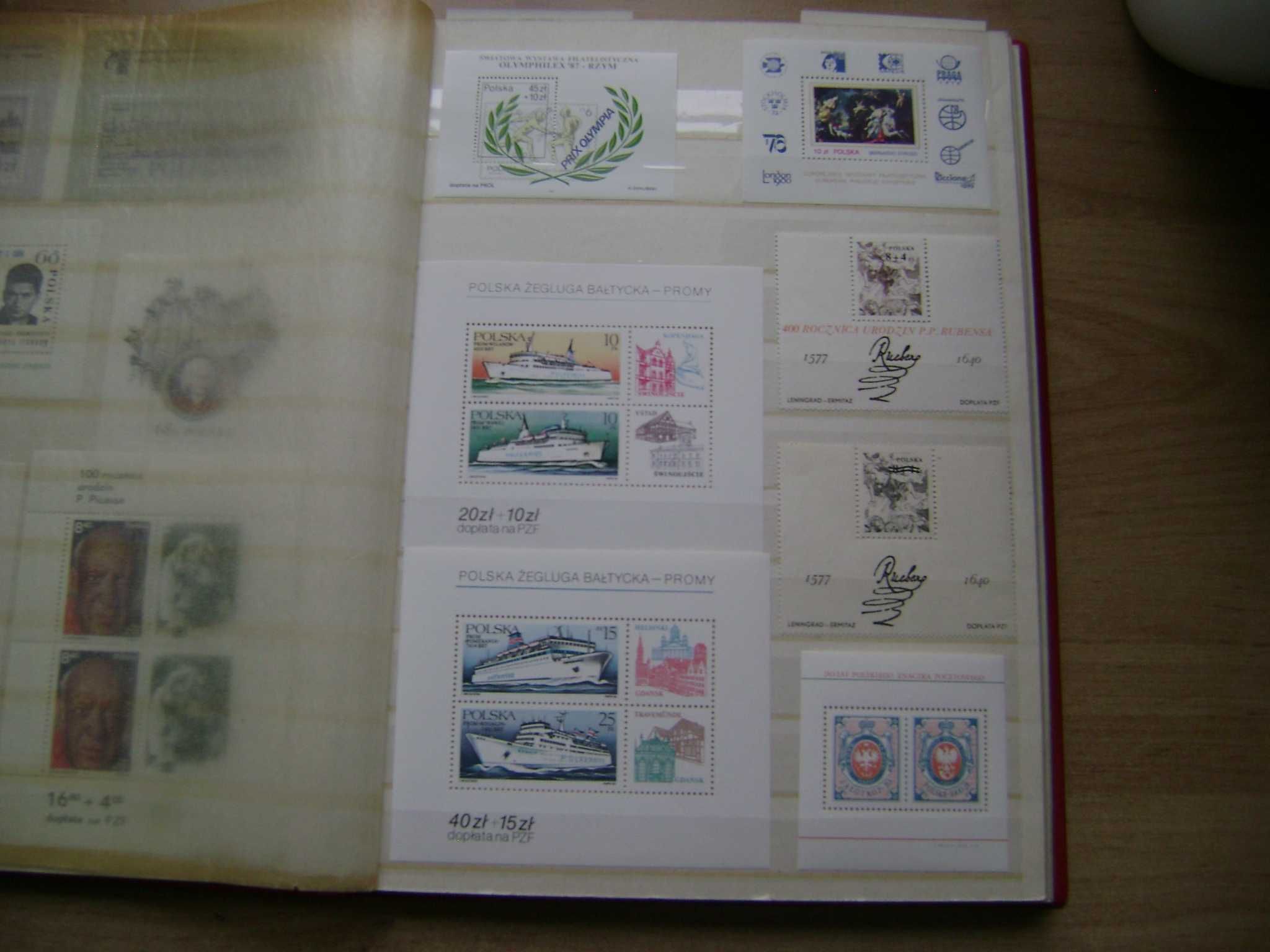 Znaczki pocztowe polskie Bloki i arkusiki czyste zestaw 1 = 46 sztuk