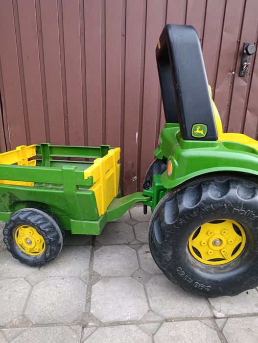 Traktor na pedały John Deere+tur+przyczepa