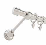 Karnisz metalowy 160cm srebrny satyna fi 19mm