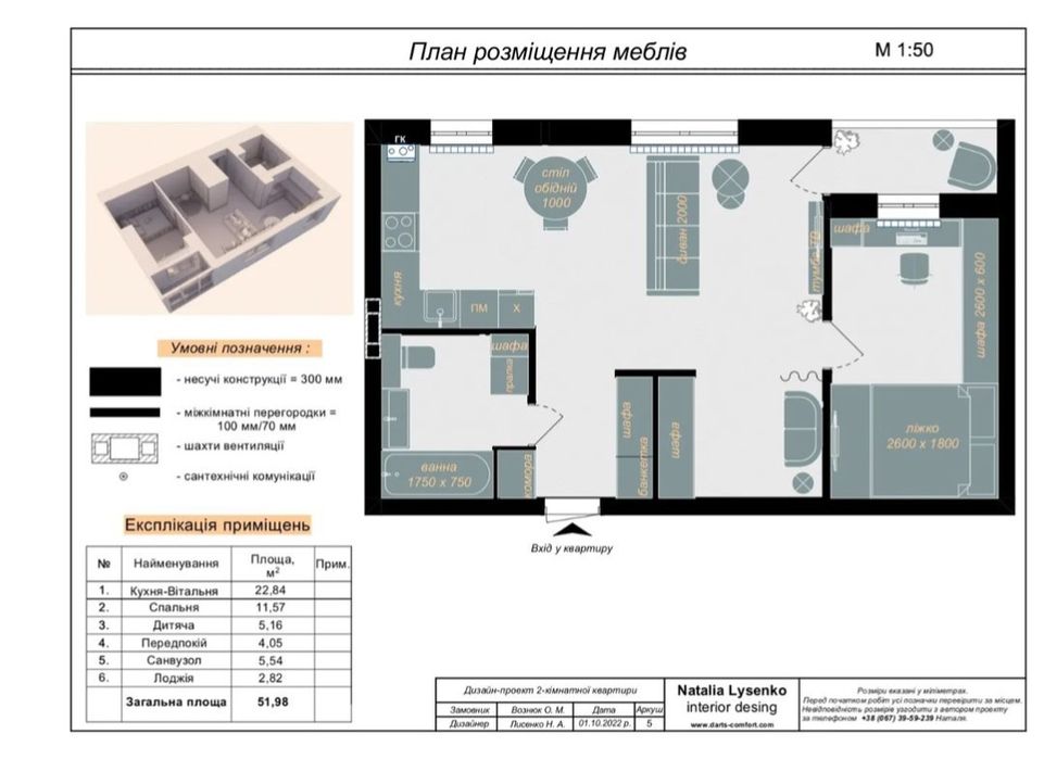 Дизайн інтер'єру Житомир