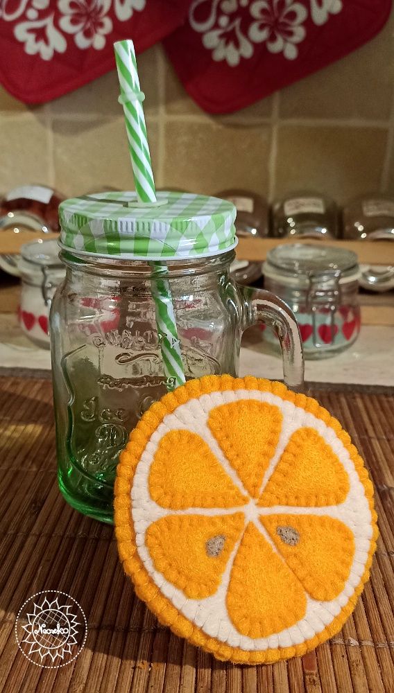 Podkładka pod kubek - pomarańcz/Coaster - orange