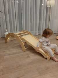 Step Crumbs Montessori Łuk wspinaczkowy ze zjeżdżalnią ręcznie robiony