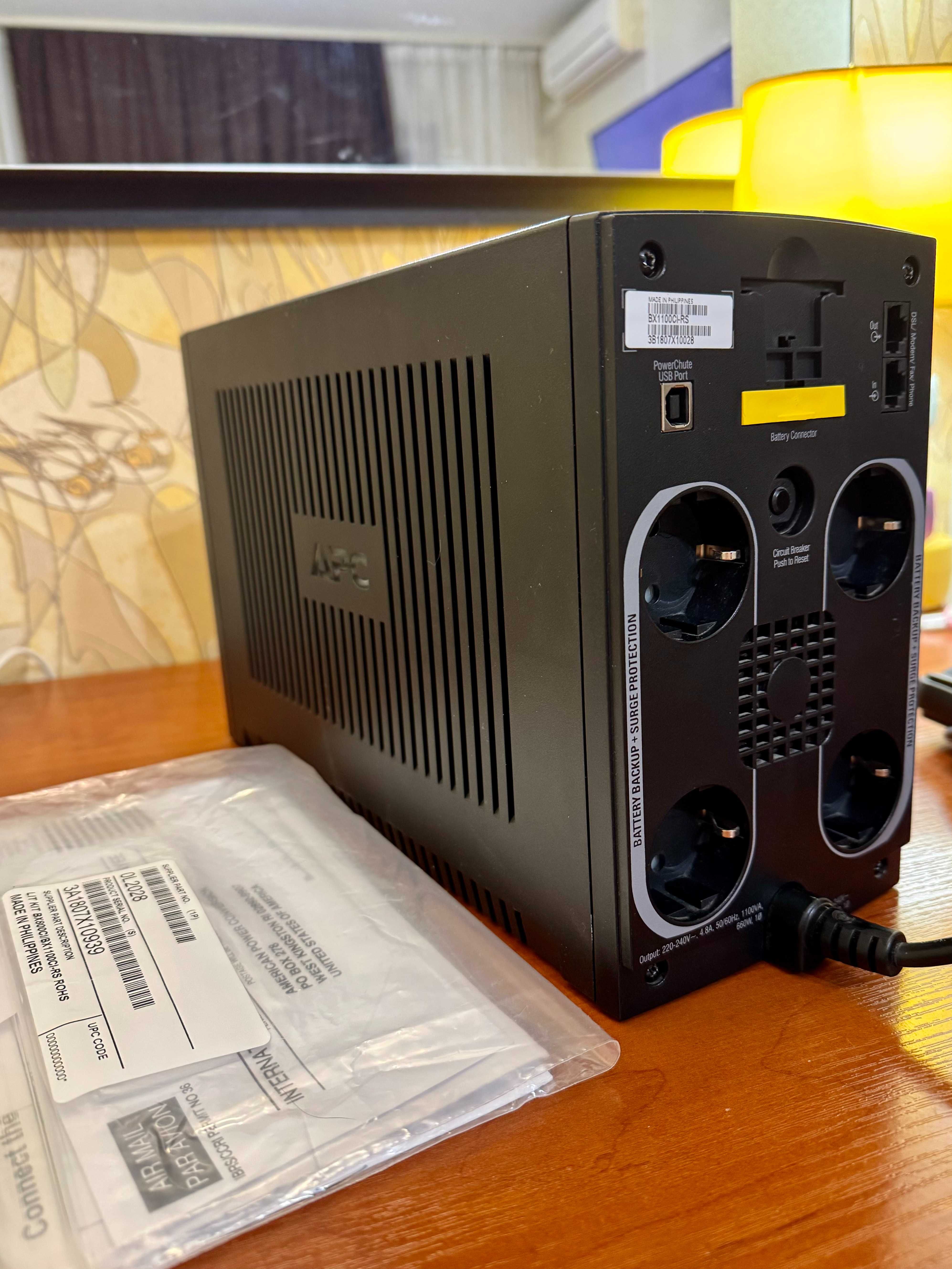 Джерело безперебійного живлення ДБЖ UPS APC 1100VA на 660Вт + 2 АКБ