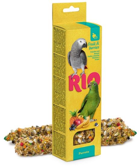Zdrowa kolba z owocami jagodami i witaminami dla papugi - Rio 2szt