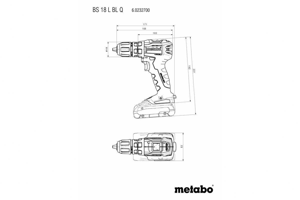 Wiertarko-wkrętarka Metabo BS 18 L BL Q zestaw