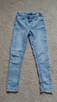 Spodnie jeansowe na gumie w pasie rozm. 134