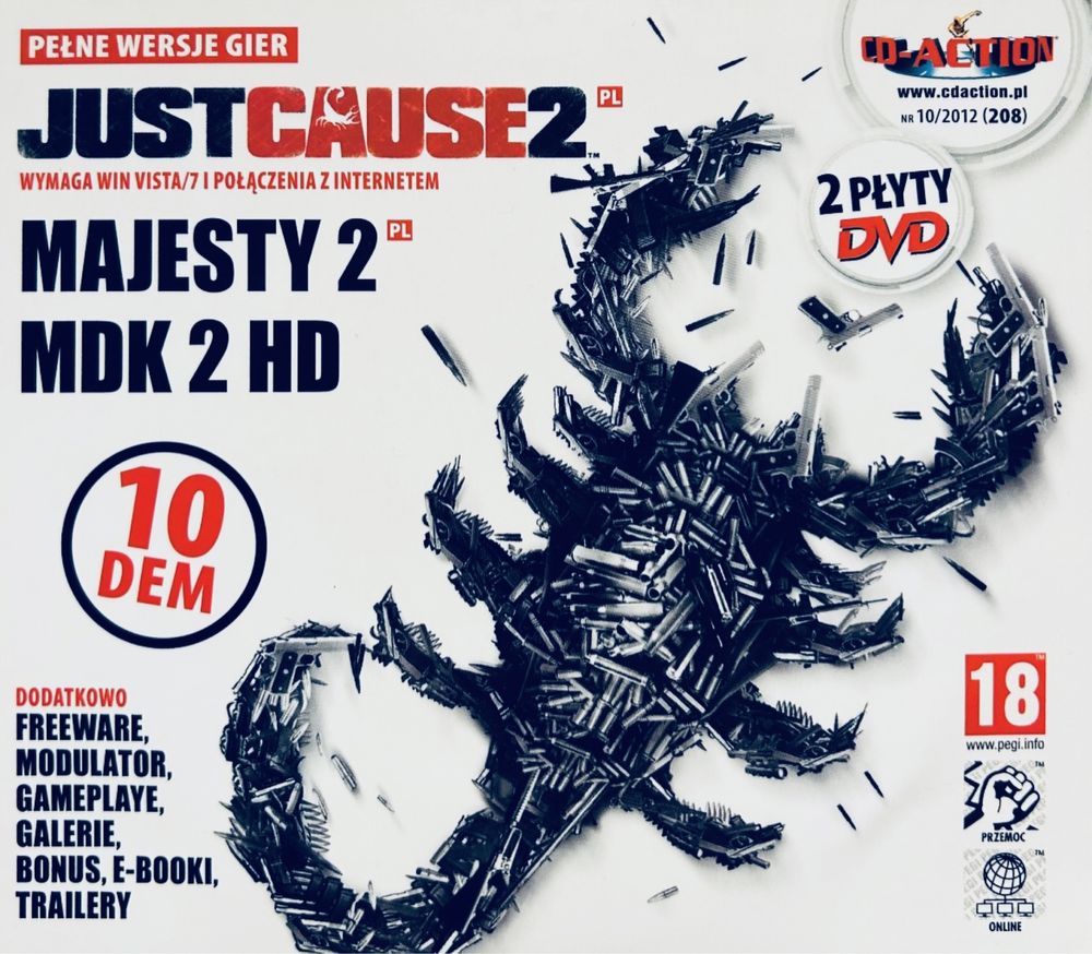 Gry PC CD-Action 2x DVD 208: Majesty 2, MDK 2 HD