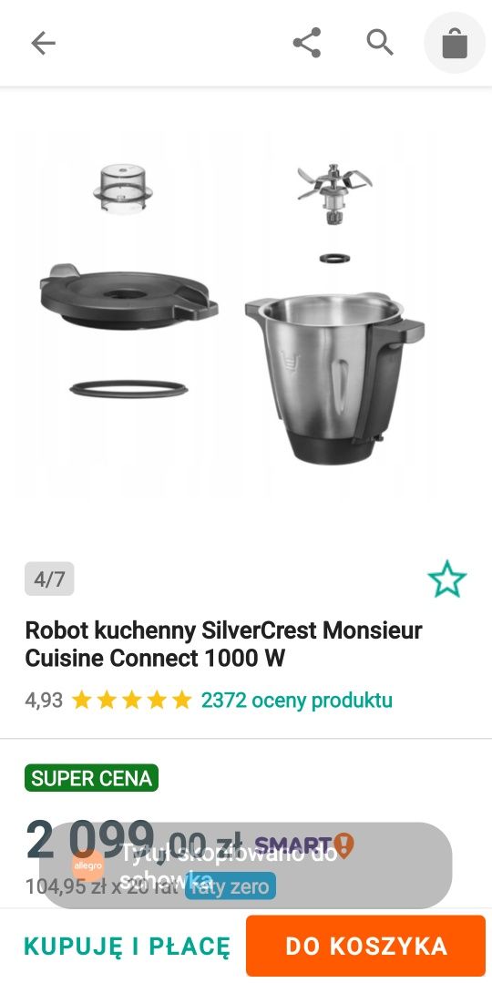 Robot kuchenny  Silver Crest  conect