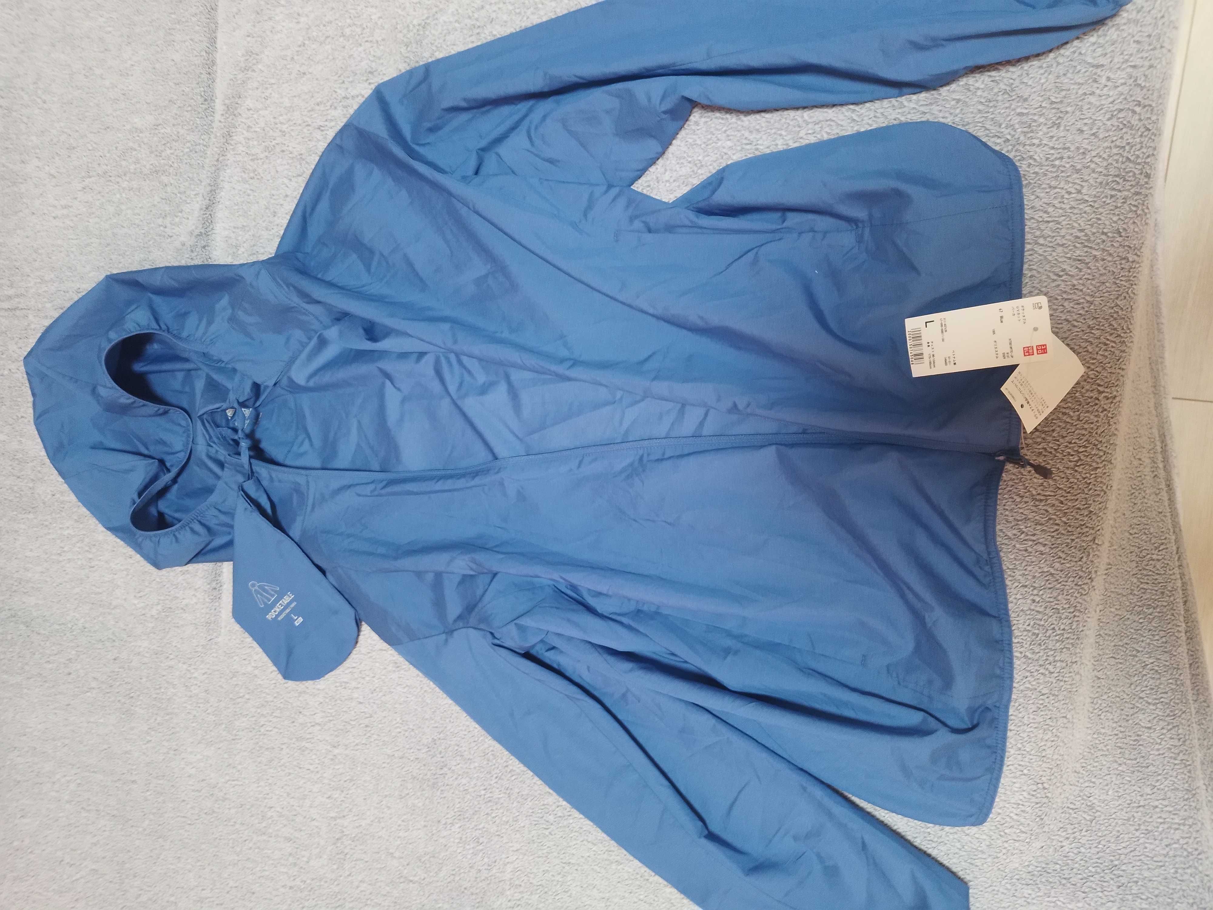 2 синие куртки ветровки uniqlo