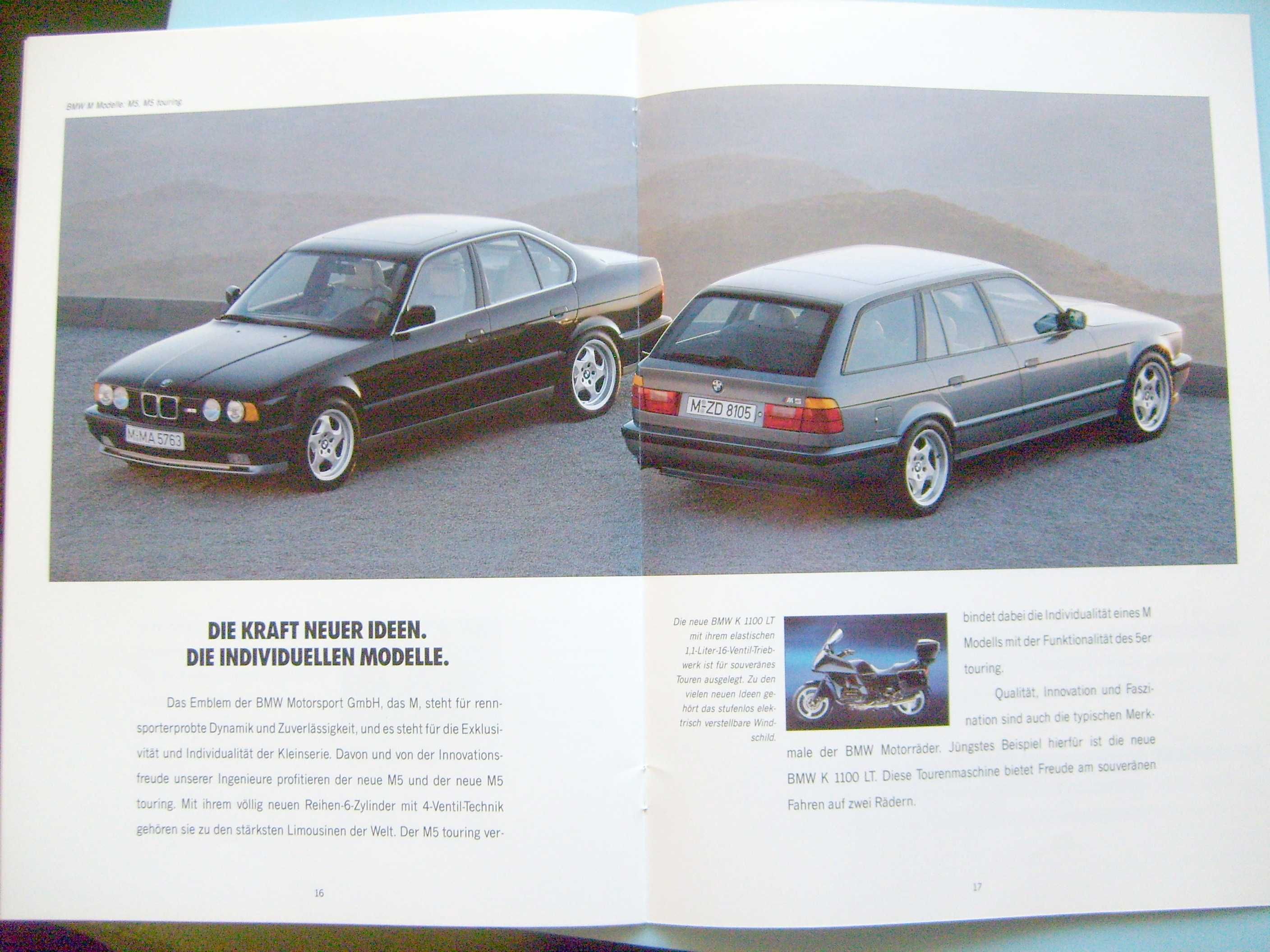 BMW Programm 1992 / 3 E30 + E36, 5 E34 + M5, 7 E32, 8 E31 / prospekt
