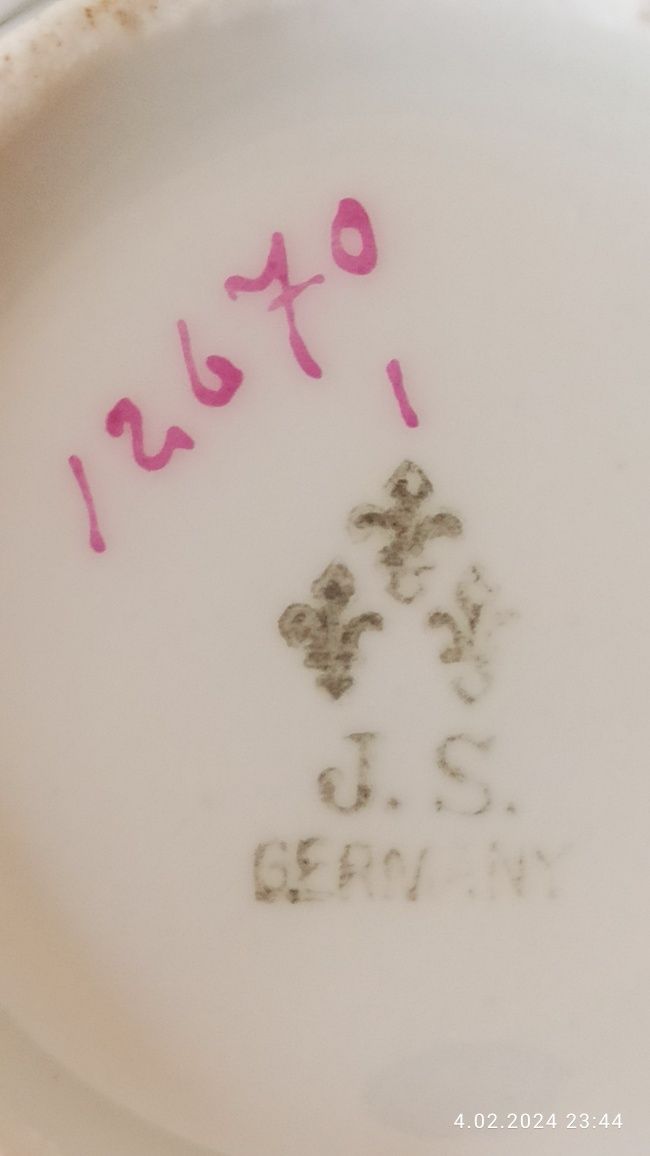 Porcelana Śląska CHARLOTTENBRUNN, Sophienau J. Schachtel DUO Kawa X
