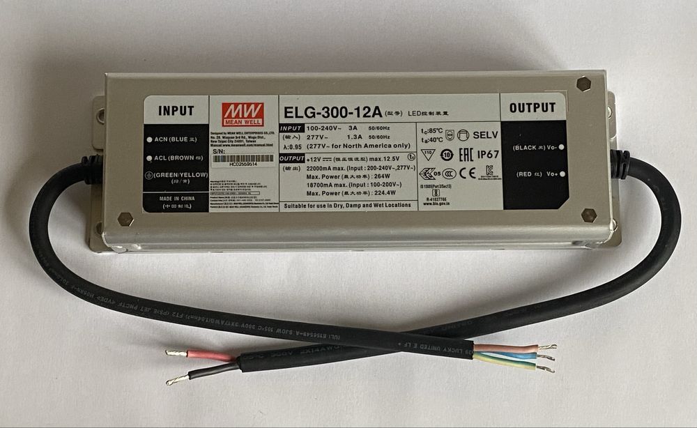 Zasilacz LED MeanWell HLG-320A-15A / ELG-300-12A
