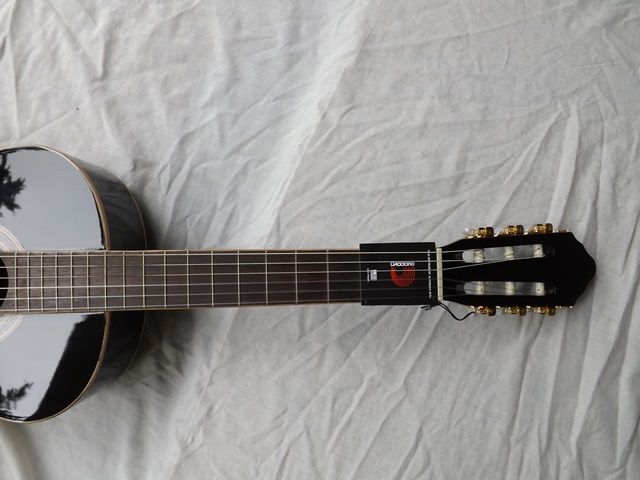Guitarra clássica madeira maciça preta