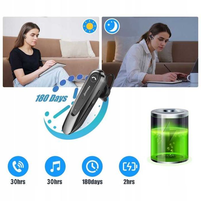 Słuchawka Feegar BF400 PRO Bluetooth długa praca bateria 30h kierowcy