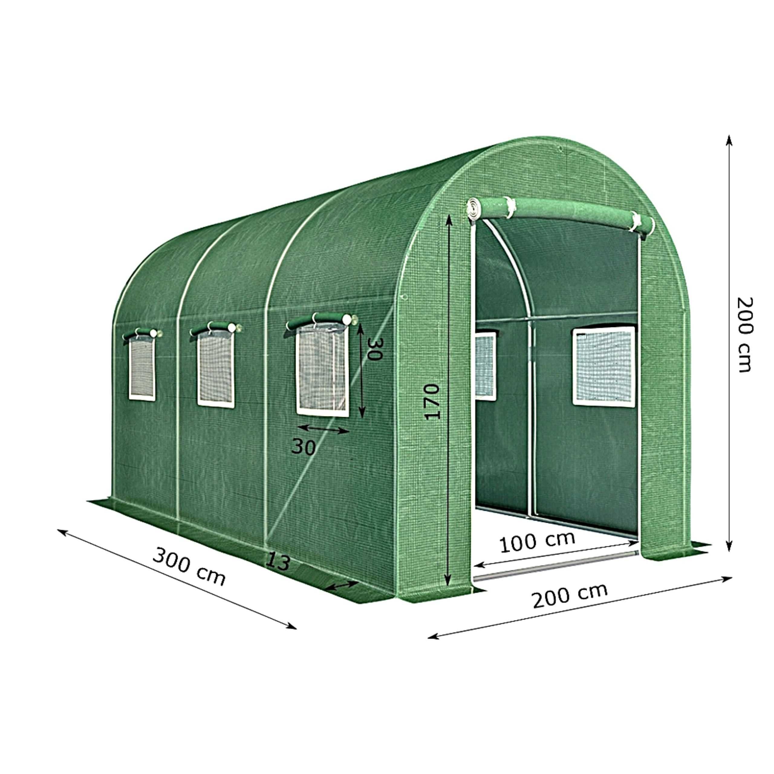 TUNEL FOLIOWY ogrodowy szklarnia namiot  3x2m 6m2 pełny ZESTAW okazja