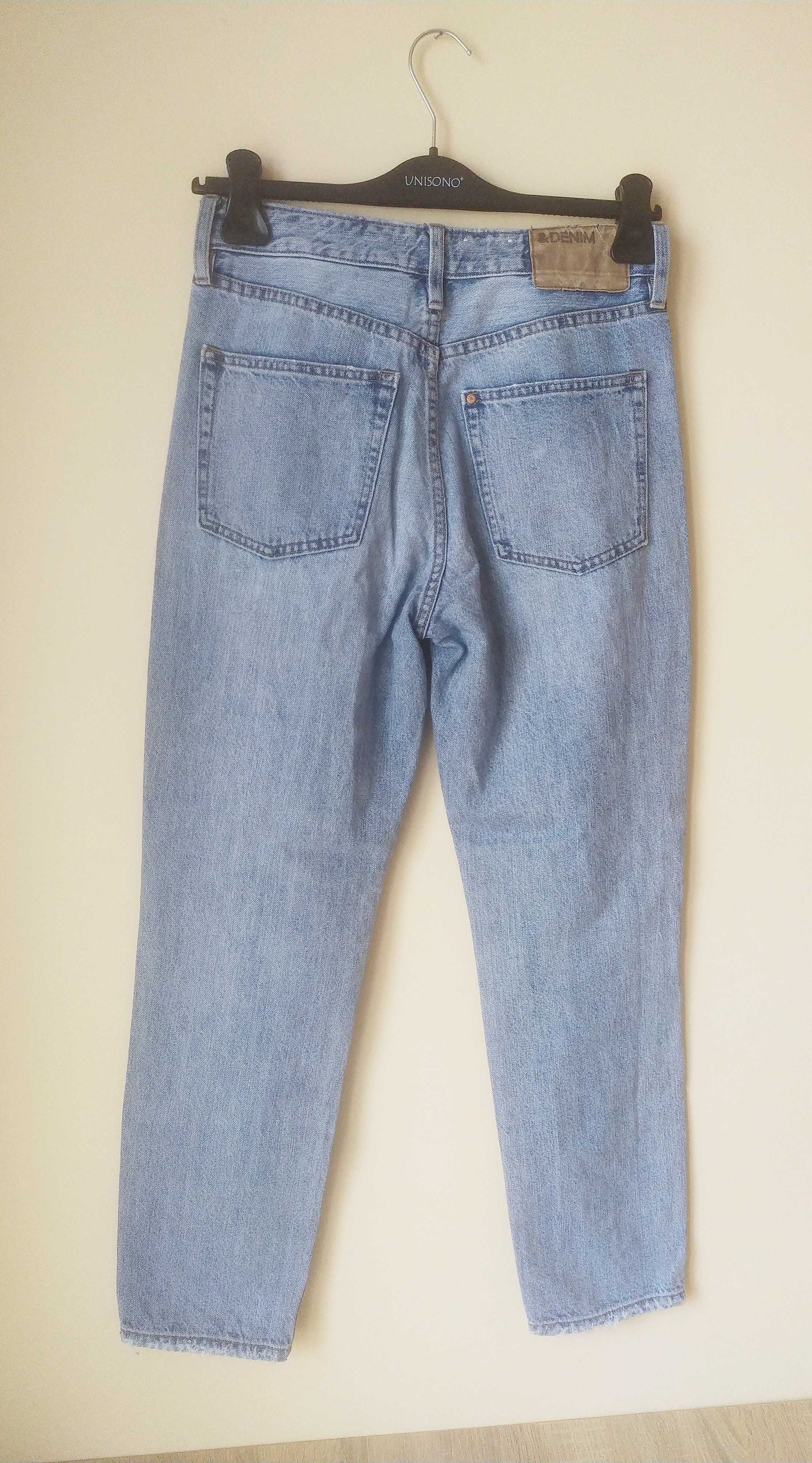 Jasnoniebieskie jeansy "mom jeans",wysoki stan,100 % cotton,H&M ,S/36