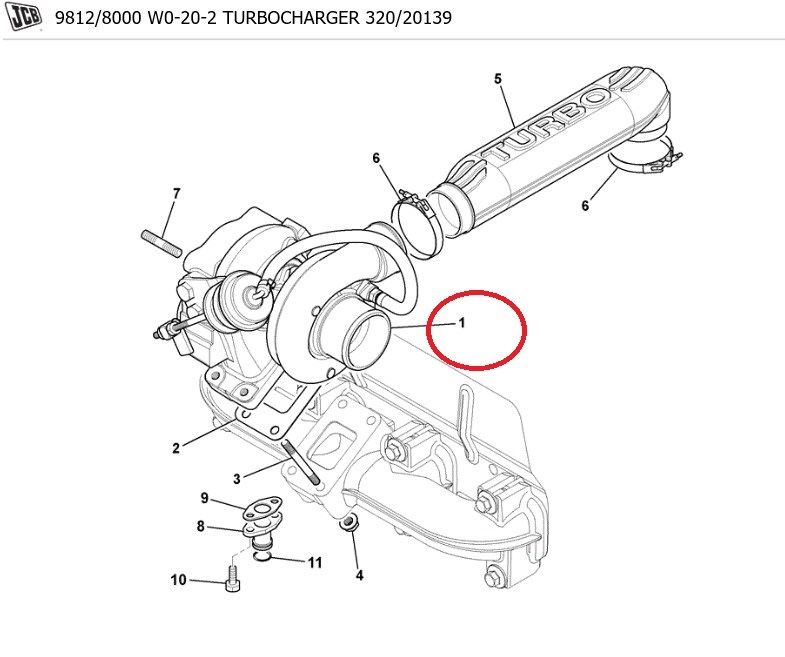 Турбіна на JCB  на двигун diesel max