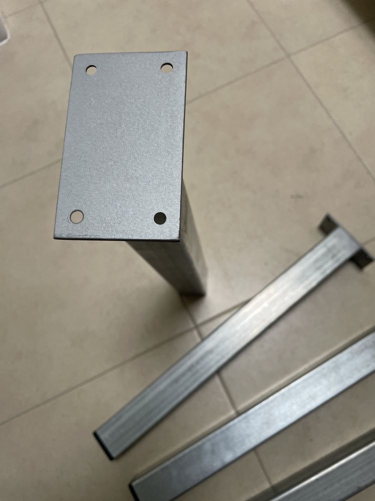 Pés oara mesa de metal galvanizado