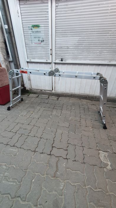 Драбина трансформер 4×3,4×4 алюмінієва,трьохсекційна,лестница