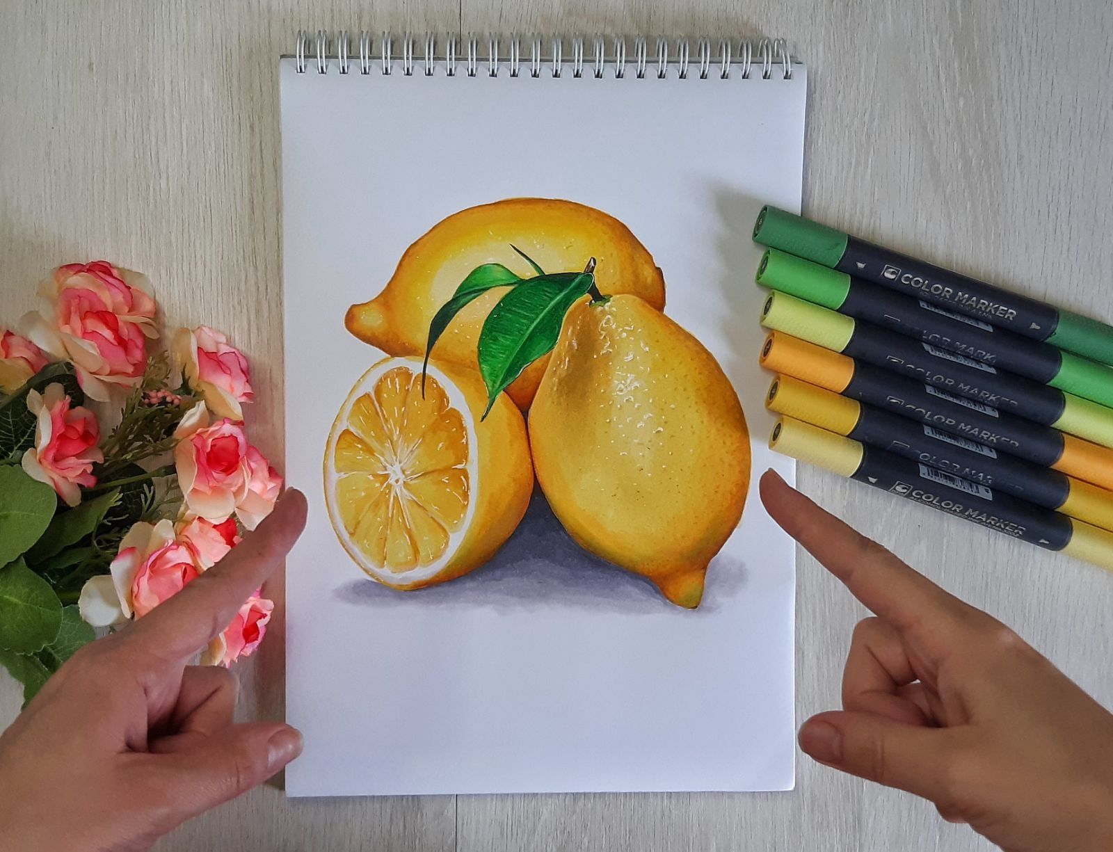 Рисую арты маркерами, Грю, леденец, лимон, ананас, лимонад