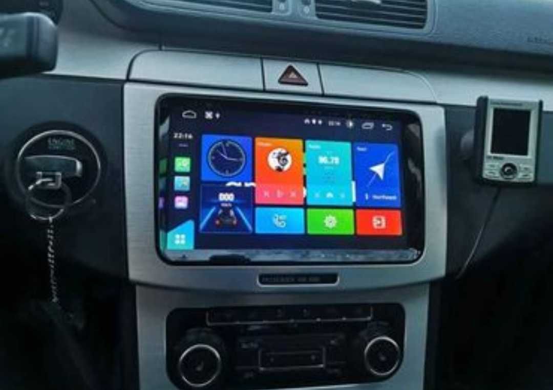 Rádio 2 DIN Android VW Golf/Passat/Polo/Seat/Sirocco + carplay