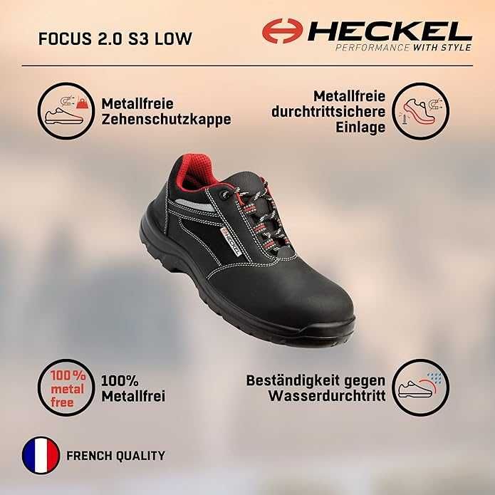 Buty rochronne robocze Heckel Uniseks Focus, skóra,  nowe, niska cena