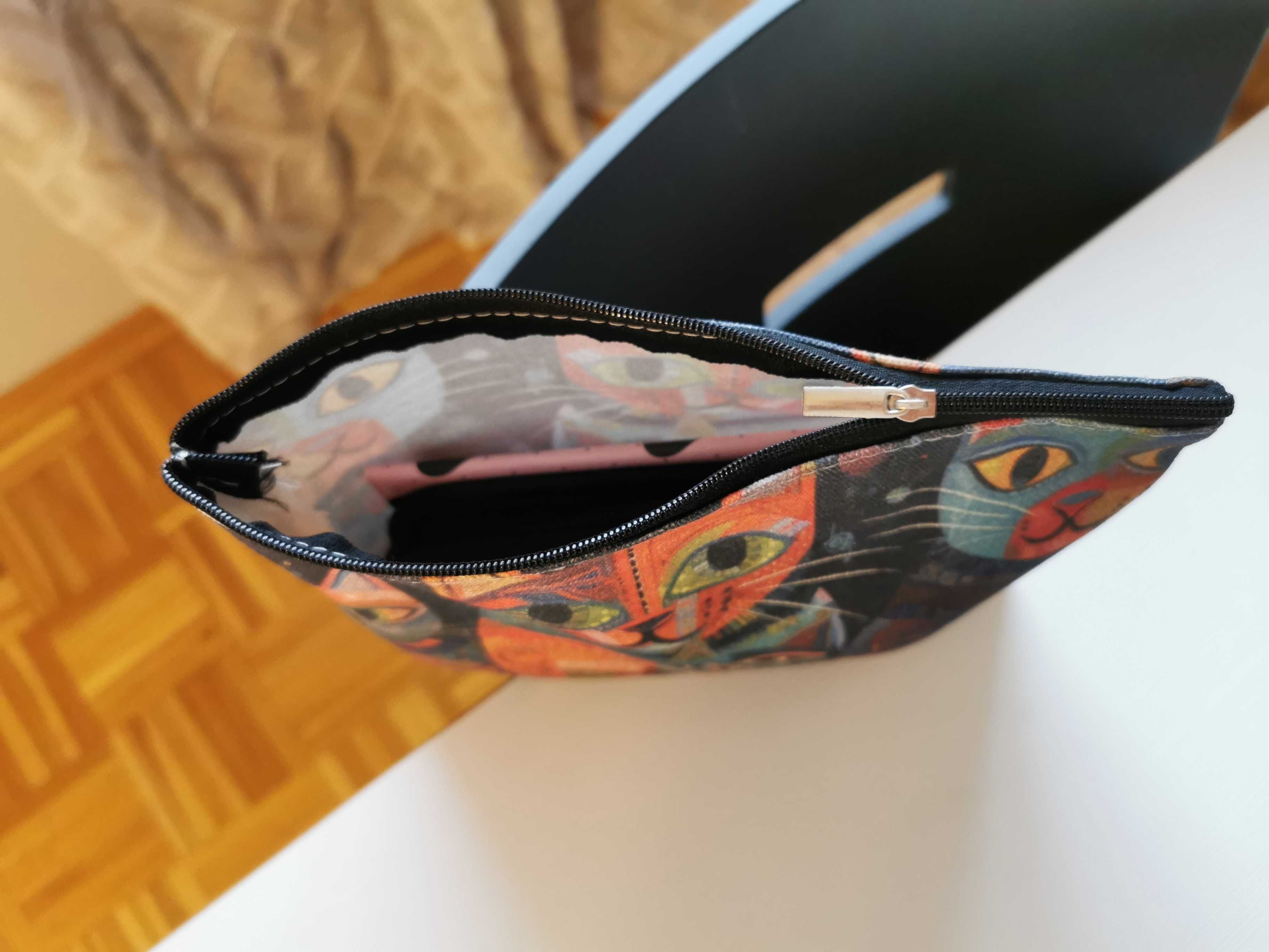 Torebeczka kosmetyczka dla fanki kotów