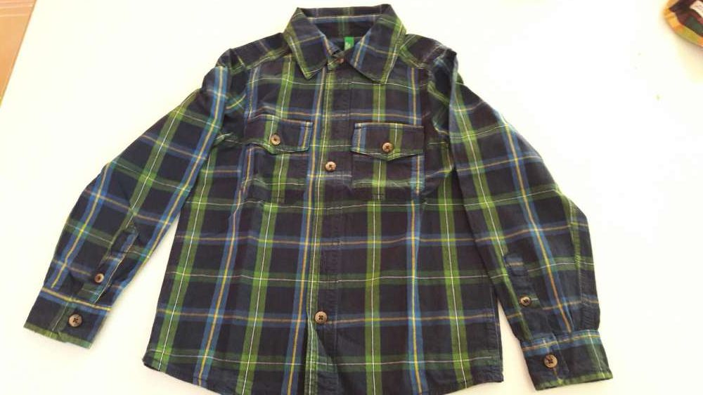 Camisa xadrez  Benetton 3/4 anos