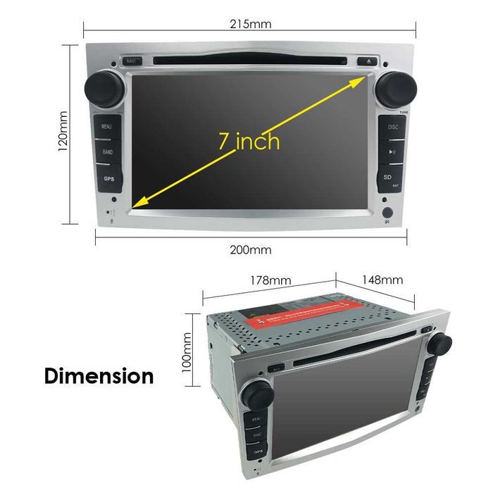 Radio Android Opel ZAFIRA VECTRA Antara Astra Srebrne / SZARE DVD gps