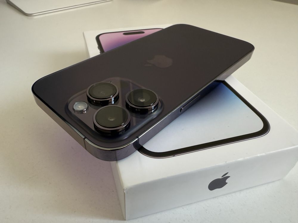 iPhone 14 Pro 256gb Deep Purple Idealny Bateria 100%
