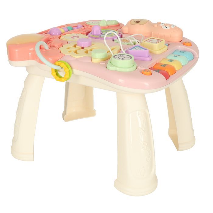 Pchacz Jeździk Chodzik Interaktywny Stolik Edukacyjny 3w1 dla Dzieci